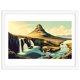 Vintage Iceland, Kirkjufell Mountain Poster thumbnail