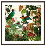 Exotic Lush Jungle And Wild Animals Landscape thumbnail
