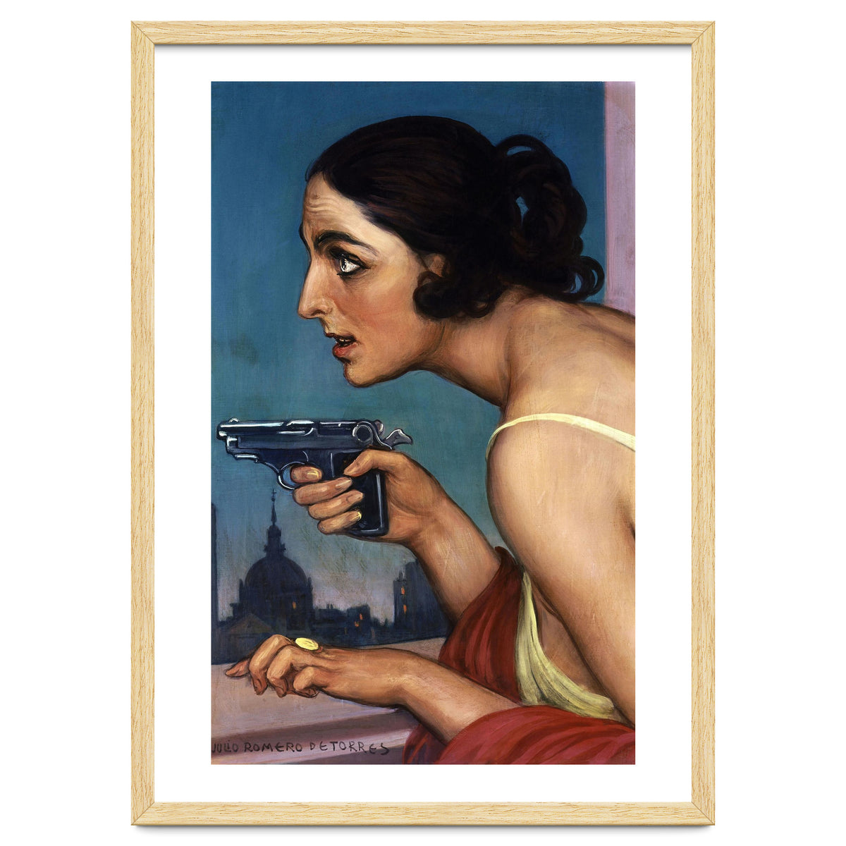 THE WOMAN OF THE GUN 1925-POSTER FOR THE SPANISH UNION OF EXPLOSIVES.