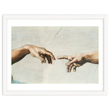 The Sistine Chapel; ceiling frescos after restoration. The creation of Adam. thumbnail