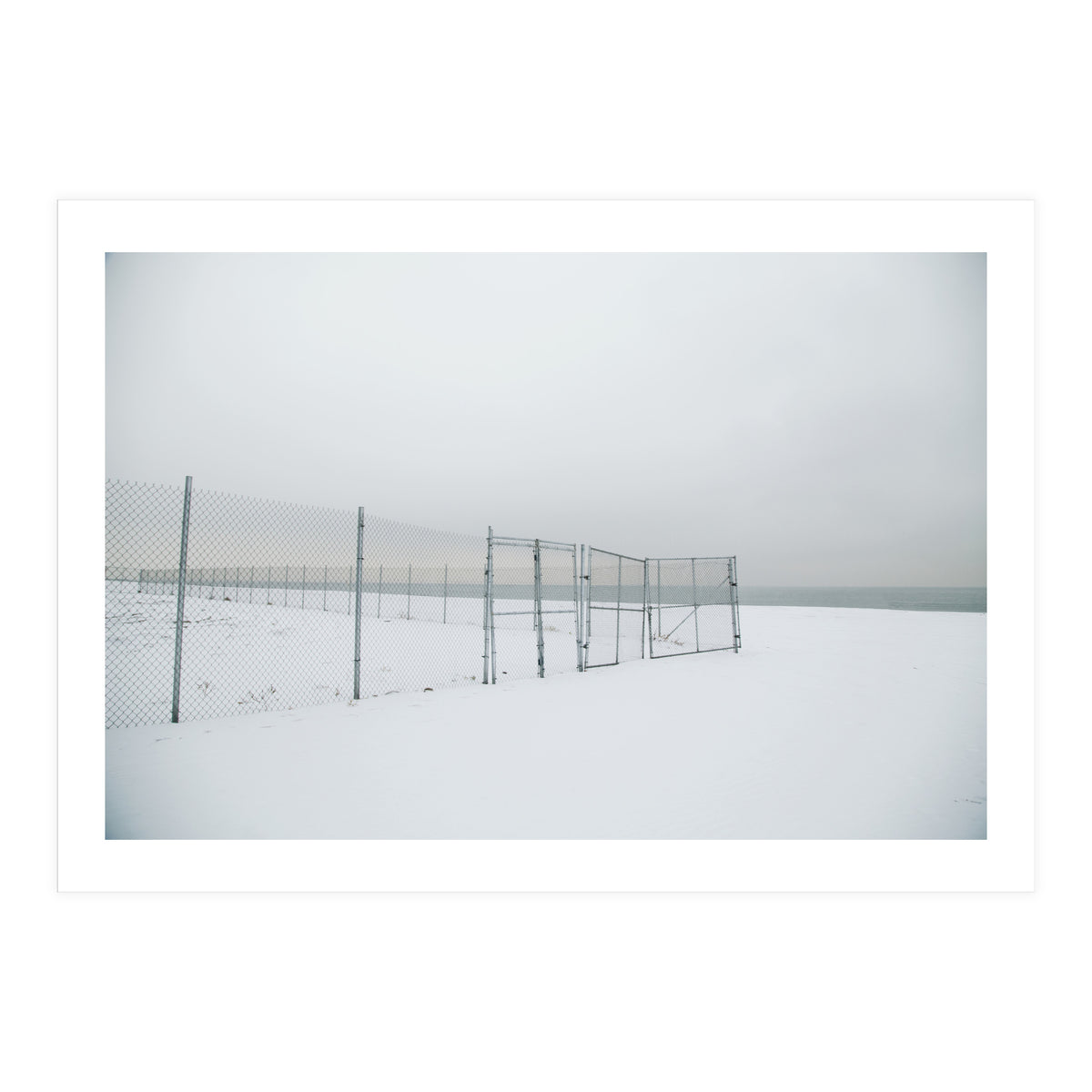 Fence in the Winter seascape (Print Only)