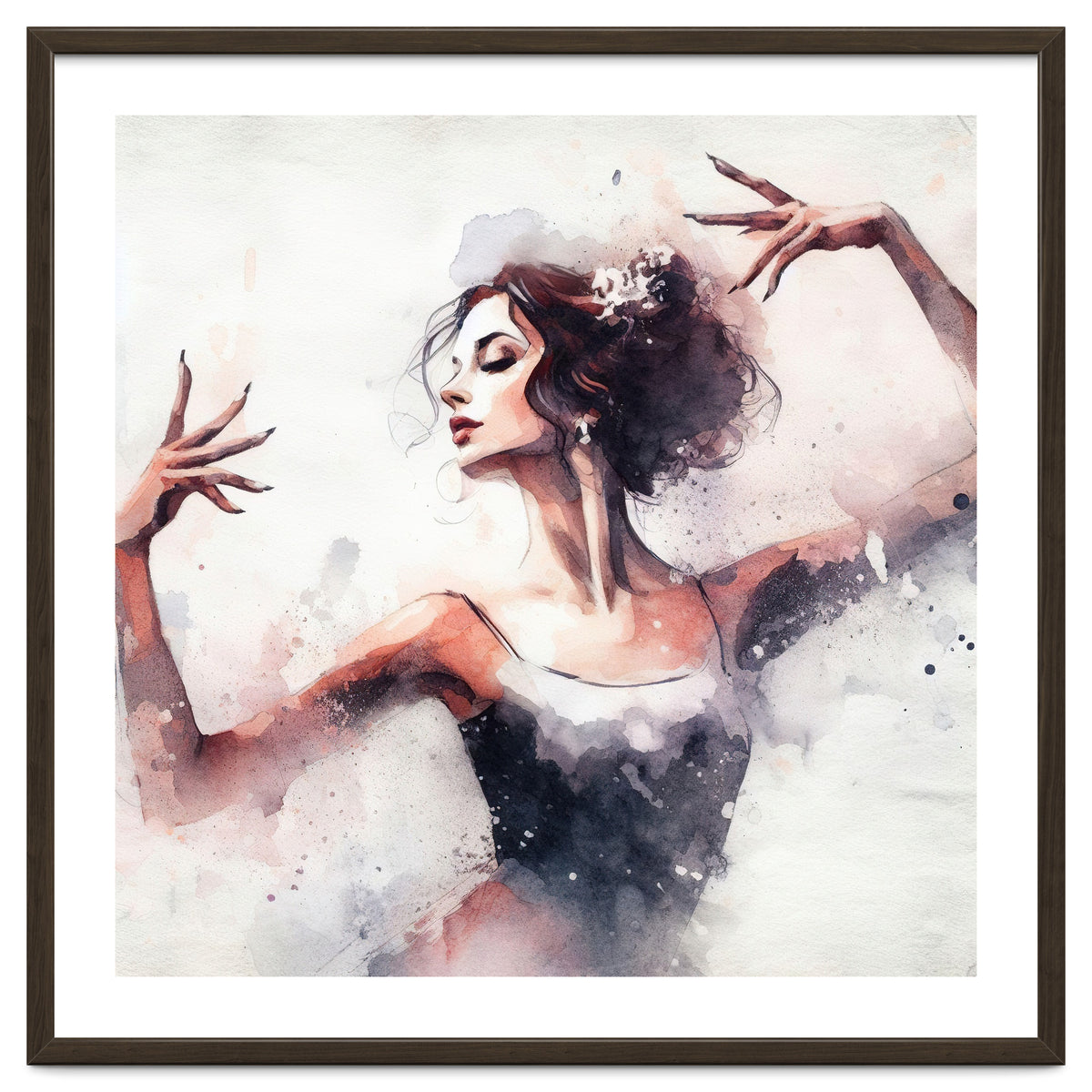 Elegant Ballet Dancer Portrait In Motion