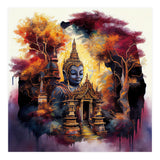 Autumn Forest Buddha Temple (Print Only) thumbnail