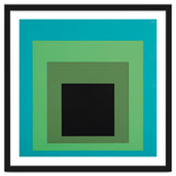 JOSEF ALBERS - HOMAGE TO THE SQUARE GREEN BLACK thumbnail