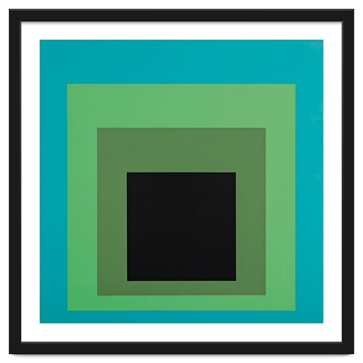 JOSEF ALBERS - HOMAGE TO THE SQUARE GREEN BLACK