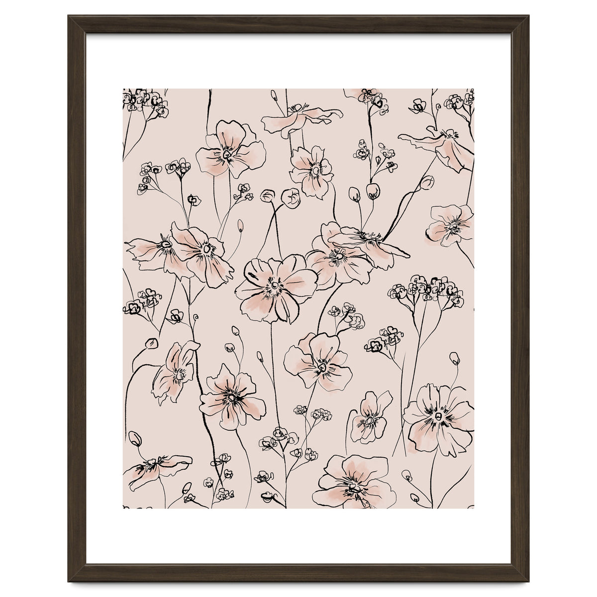 Wild Roses Floral Pattern