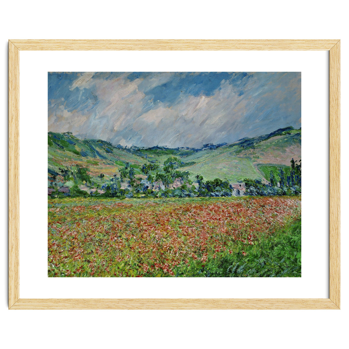 A field of poppies. Canvas.