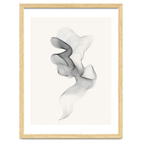 Abstract Black And White Swirling Lines Flowing Form