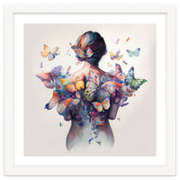 Watercolor Butterfly Embrace