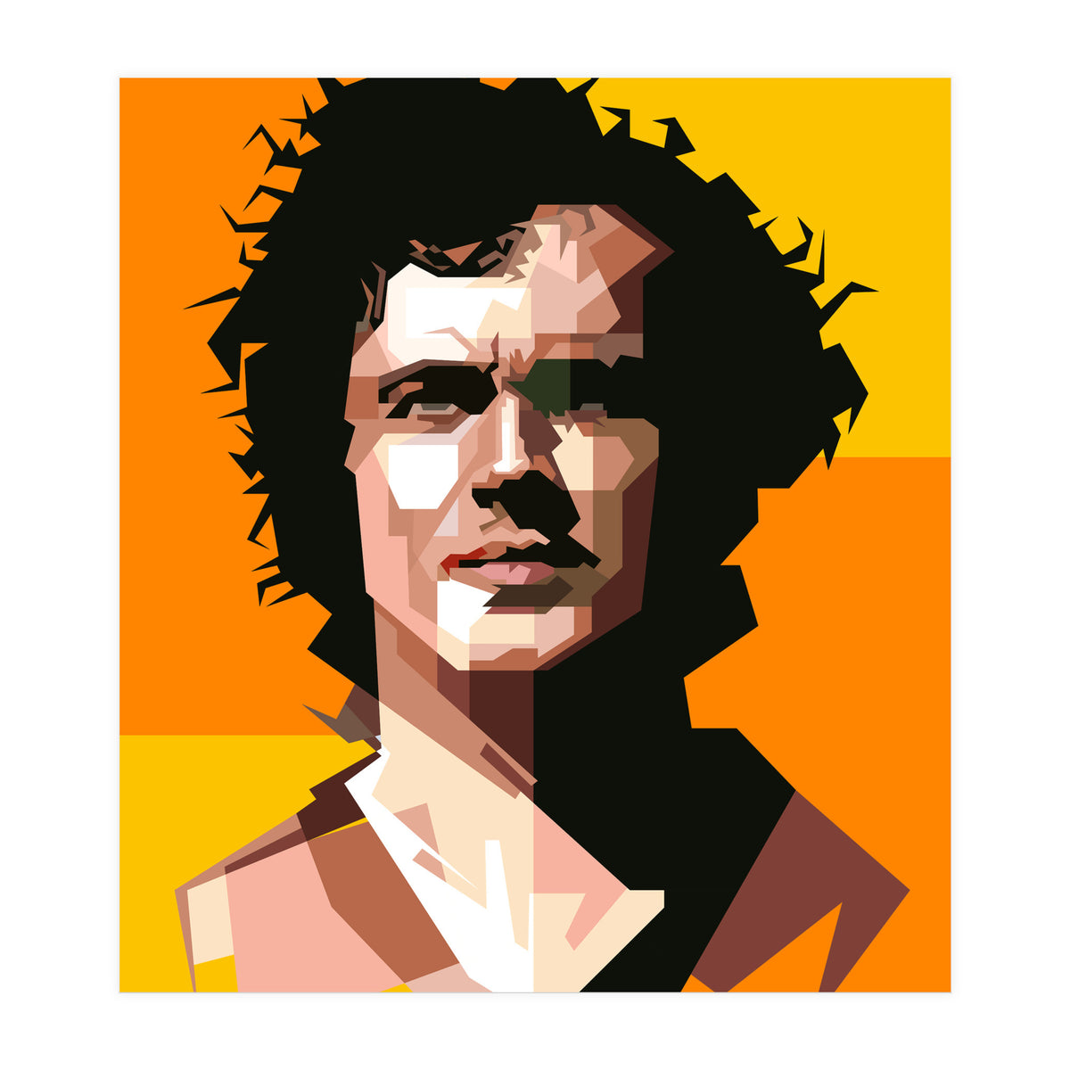 Retro Franz Beckenbauer Football  (Print Only)