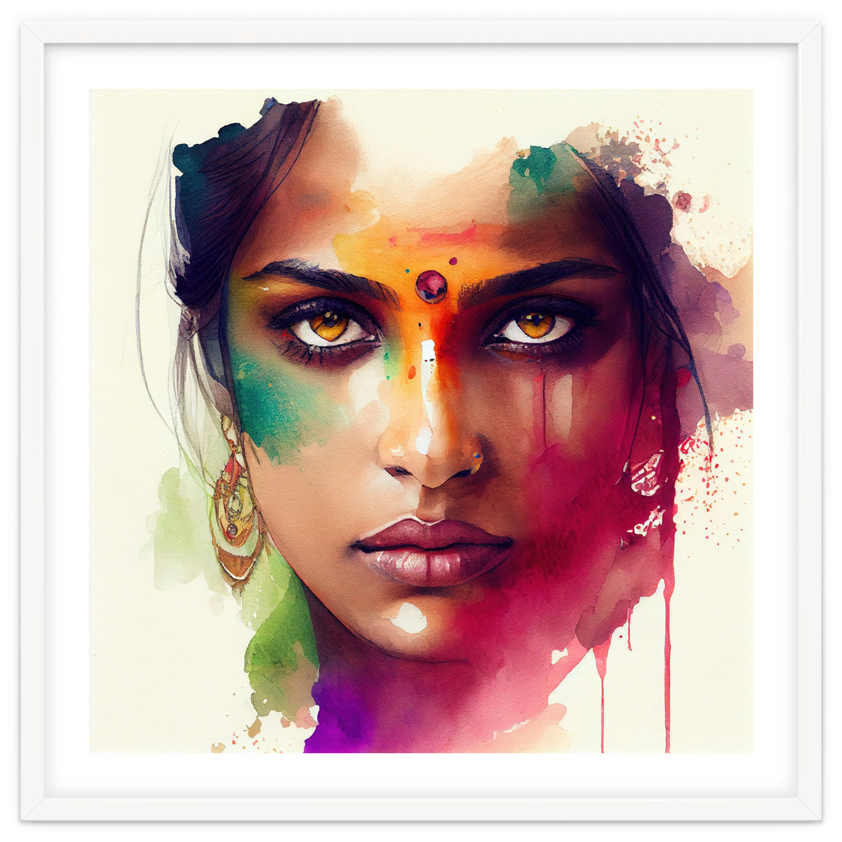 Watercolor Hindu Woman #2