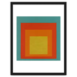 JOSEF ALBERS - HOMAGE TO THE SQUARE GREEN RED YELLOW ORANGE thumbnail