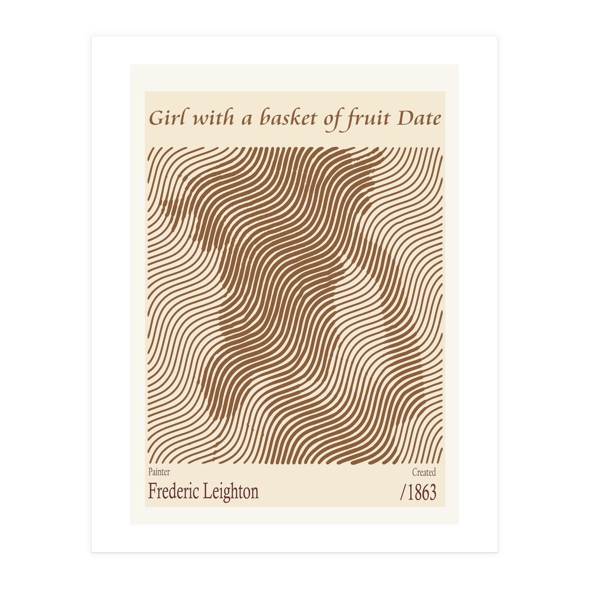 Girl With A Basket Of Fruit Date – Frederic Leighton (1863) (Print Only)