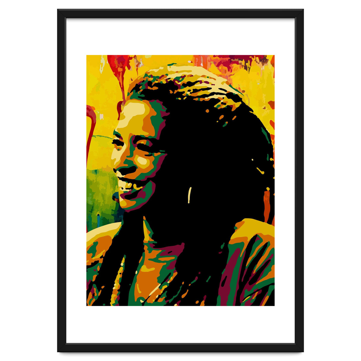 Angela Davis Colorful abstract Art