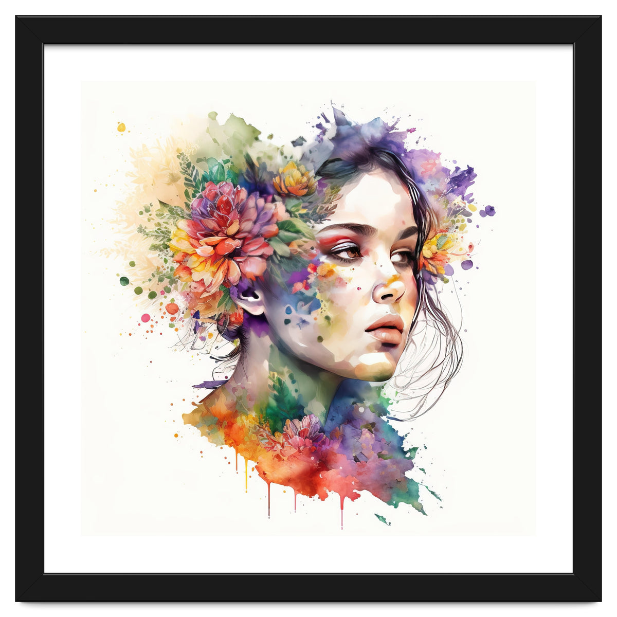 Ethereal Bloom Portrait