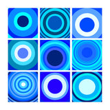 Circles & Rectangles Alt Blue 3 X 3: 4 (Print Only) thumbnail