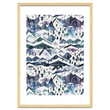 Watercolor Landscape Blue Mountains thumbnail