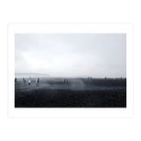 Tourists on the black sand beach - Iceland  (Print Only) thumbnail
