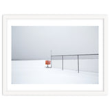 Detour sign in the snow beach thumbnail