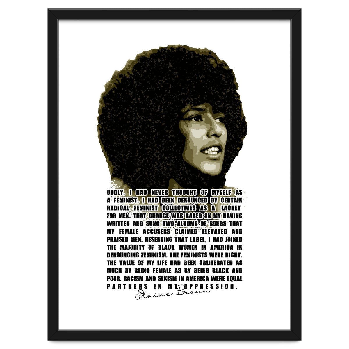 Elaine Brown American Prison Activist Legend in Vintage Quotes