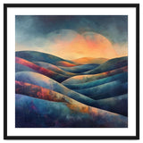 Abstract Ethereal Rolling Hills at Sunset thumbnail