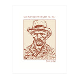 Self Portrait With Grey Felt Hat – Vincent Van Gogh (Print Only) thumbnail