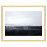 Tourists on the black sand beach - Iceland thumbnail