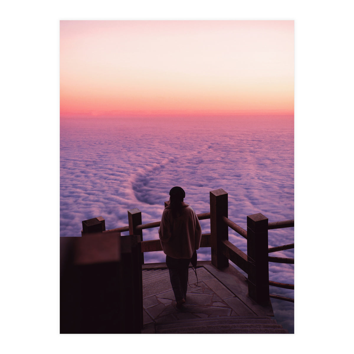 Woman Waiting Sunset (Print Only)