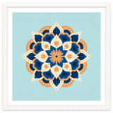 Mandala flower - orange and blue thumbnail