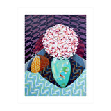 A moth behind the flowers (Print Only) thumbnail