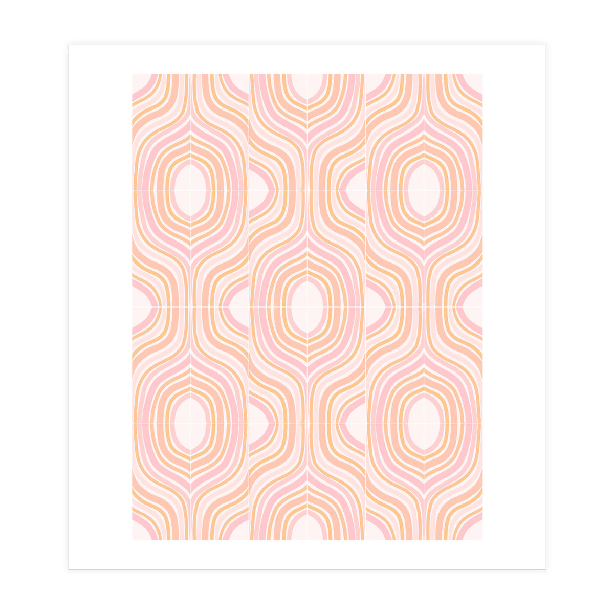 Peachy Marbled Tiles (Print Only)