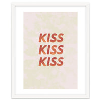 Kiss Kiss Kiss Love Typography