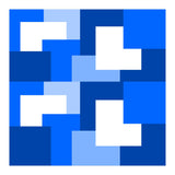 Blue Abstract Square Tiles (Print Only) thumbnail