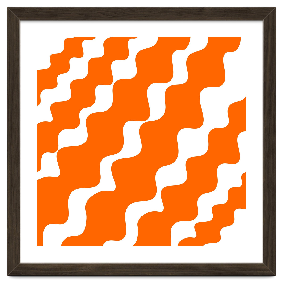 Slanting Orange Wavy Pattern