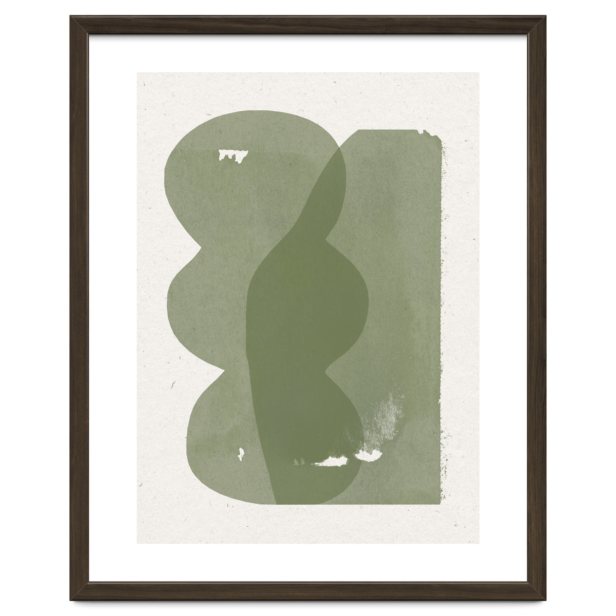 GREEN WATERCOLOR SHAPES NO.1