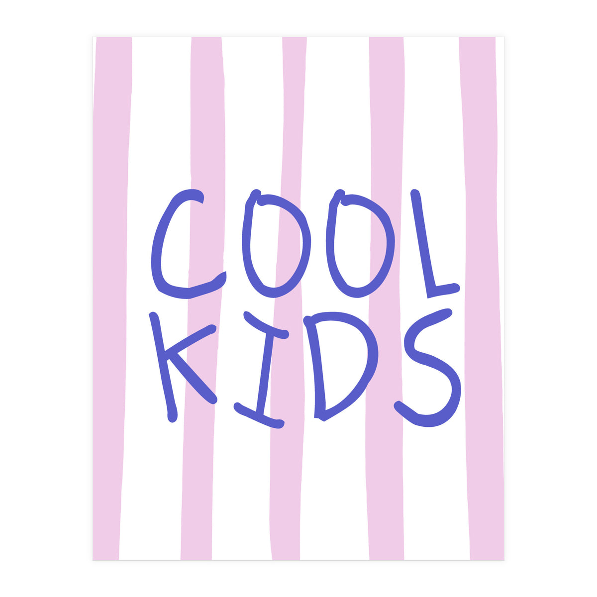 Cool Kids Club, Fun Playful Quote Print for Kids Room and Playroom Decor (Print Only)