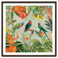 Exotic Parrots Jungle Landscape