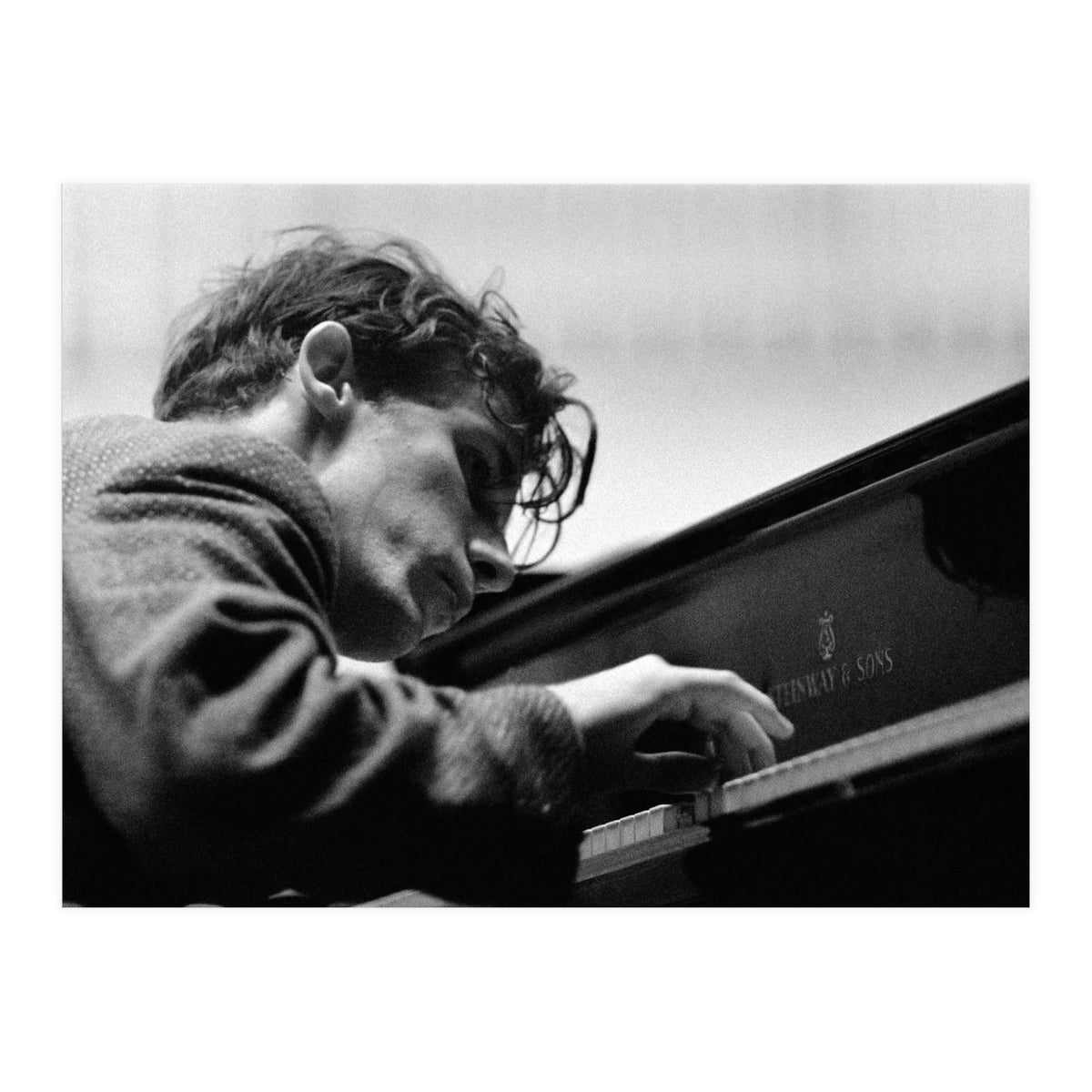 Pianist Glenn Gould with the Berlin  Philharmonic Orchestra under Herbert von Karajan. Berlin,1957. (Print Only)