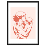 Motherhood, Human Emotion Line Art, Mother Parents Child Baby, Love Care Expression Bohemian Concept thumbnail