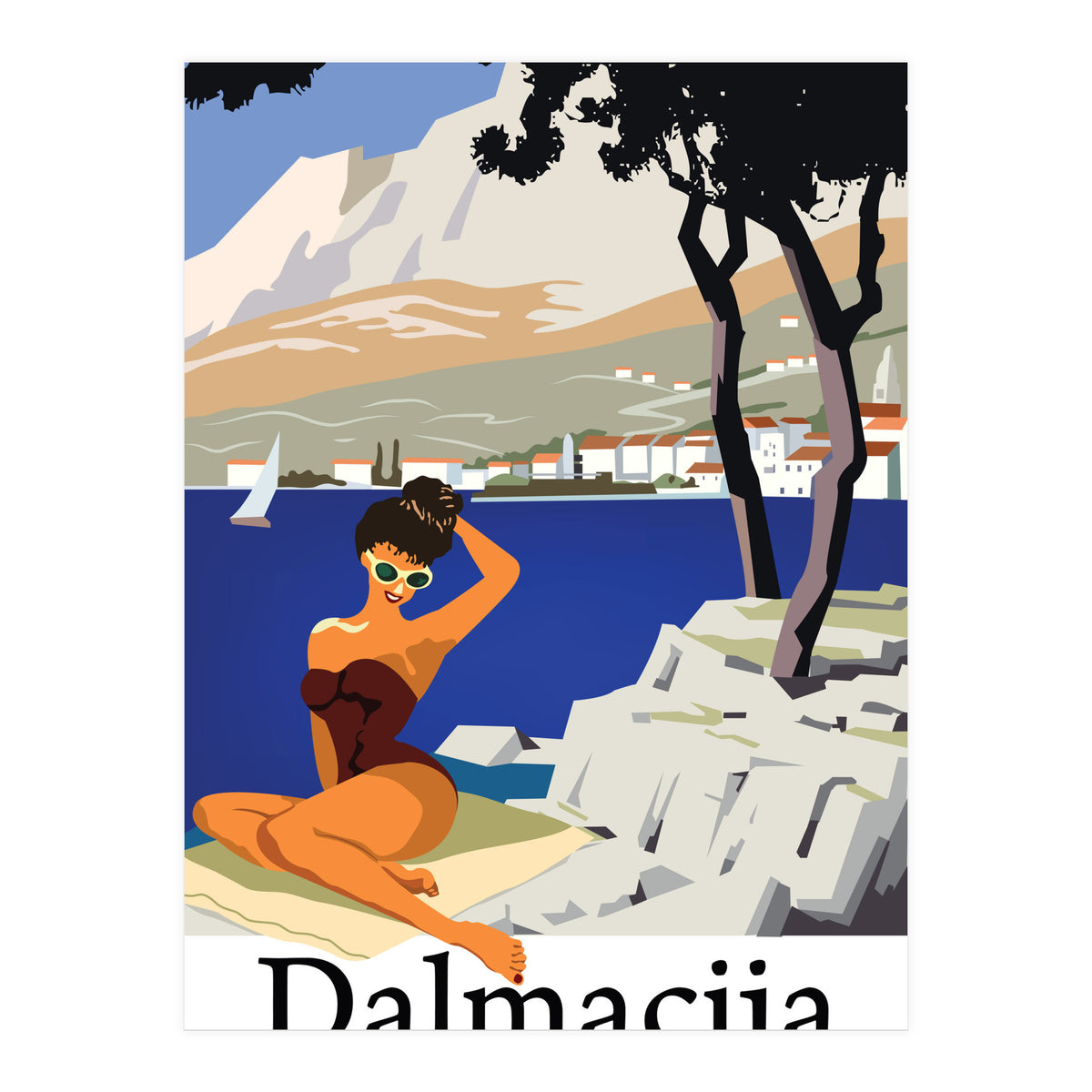 Dalamtia, Sunbathing Woman (Print Only)