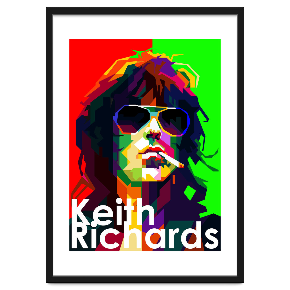 Keith Richards Pop Art WPAP