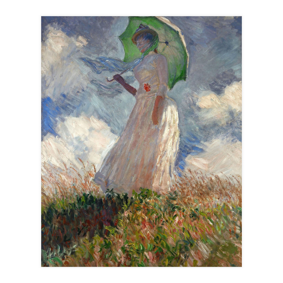Claude Monet / 'The Woman with a Parasol', 1886, Oil on canvas, 131 × 88 cm. SUZANNE HOSCHEDE. (Print Only)