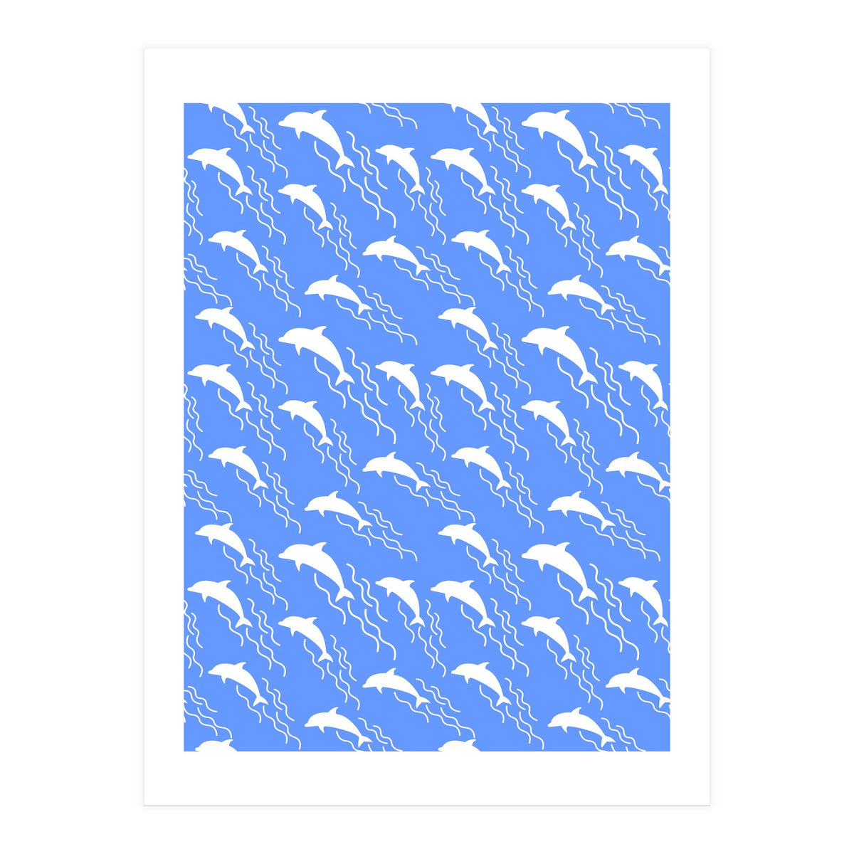 Swimming dolphins (Print Only)