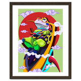 Knight Frog Cartoon Vintage Illustration thumbnail
