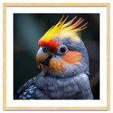 Cockatiel Parrot With Yellow Crest And Orange Cheeks thumbnail