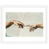 The Sistine Chapel; ceiling frescos after restoration. The creation of Adam. thumbnail