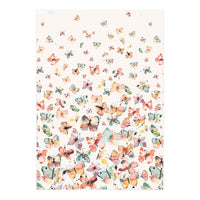 Watercolor Spring Butterflies Apricot (Print Only)