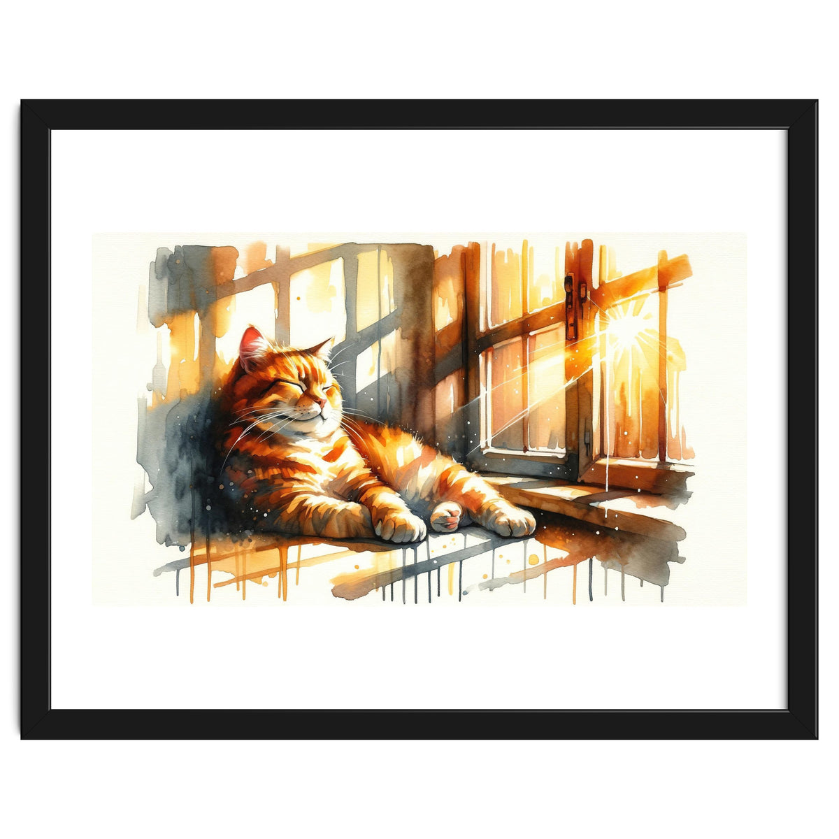 Cat Relaxing In Sunlight