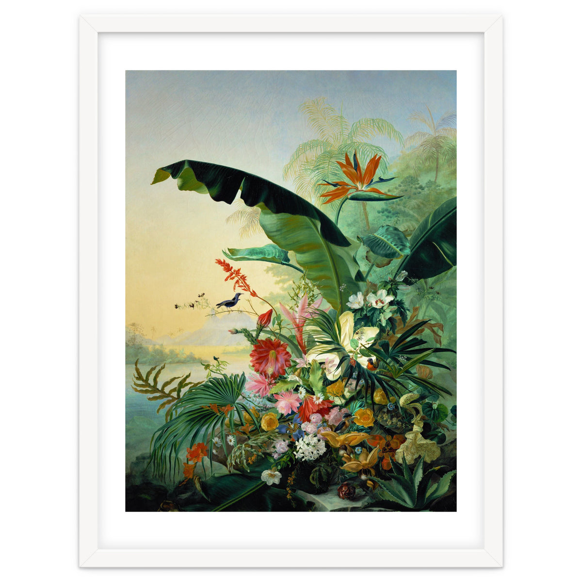 Fleurs exotique, 1836 Exotic flowers from tropical countries. Canvas, 162 x 121 cm.