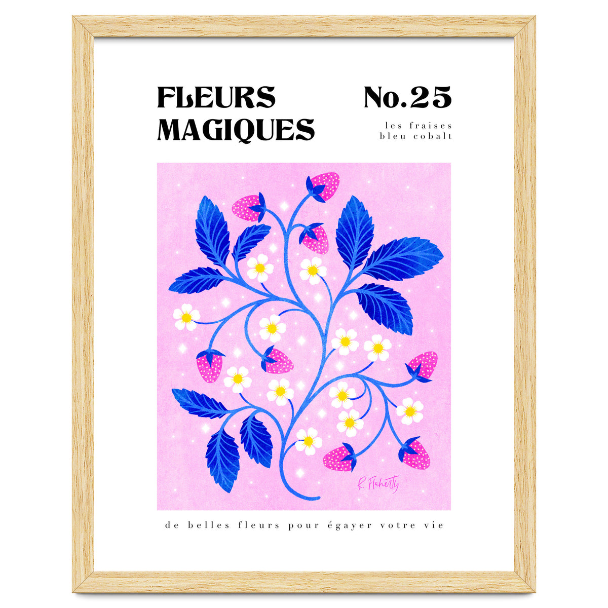 Magical Flowers No.25 Cobalt Strawberries